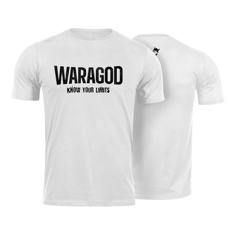 WARAGOD Kurz-T-Shirt "Know Your Limits", weiss 160g/m2