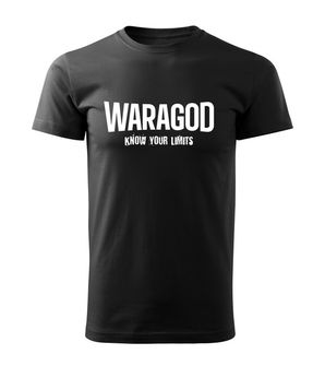 WARAGOD Kurz-T-Shirt "Know Your Limits", schwarz 160g/m2