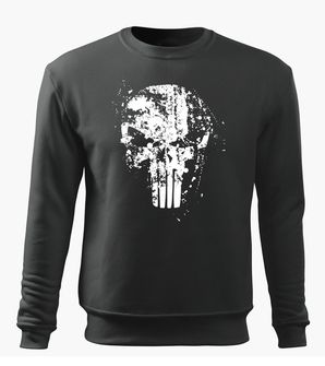 DRAGOWA Herren-Sweatshirt Frank The Punisher, grau 300g/m2